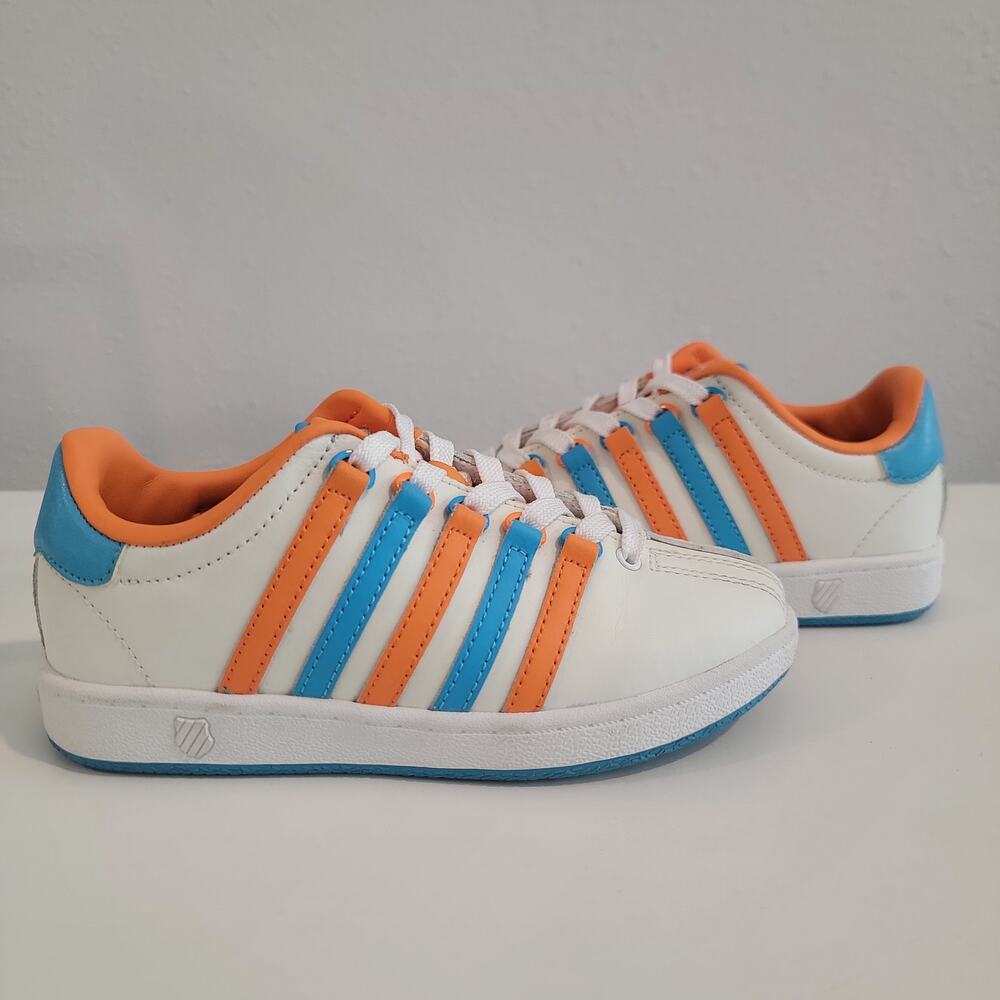 Blippi x K-Swiss Kids Sneakers Size 13 White Blue Orange Shoes Excellent